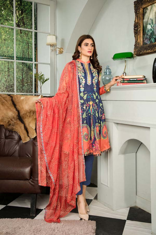 MILLENNIUM - Digital Printed and Embroidered Lawn