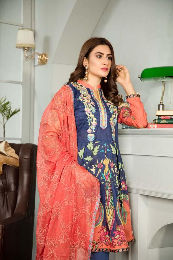 MILLENNIUM - Digital Printed and Embroidered Lawn