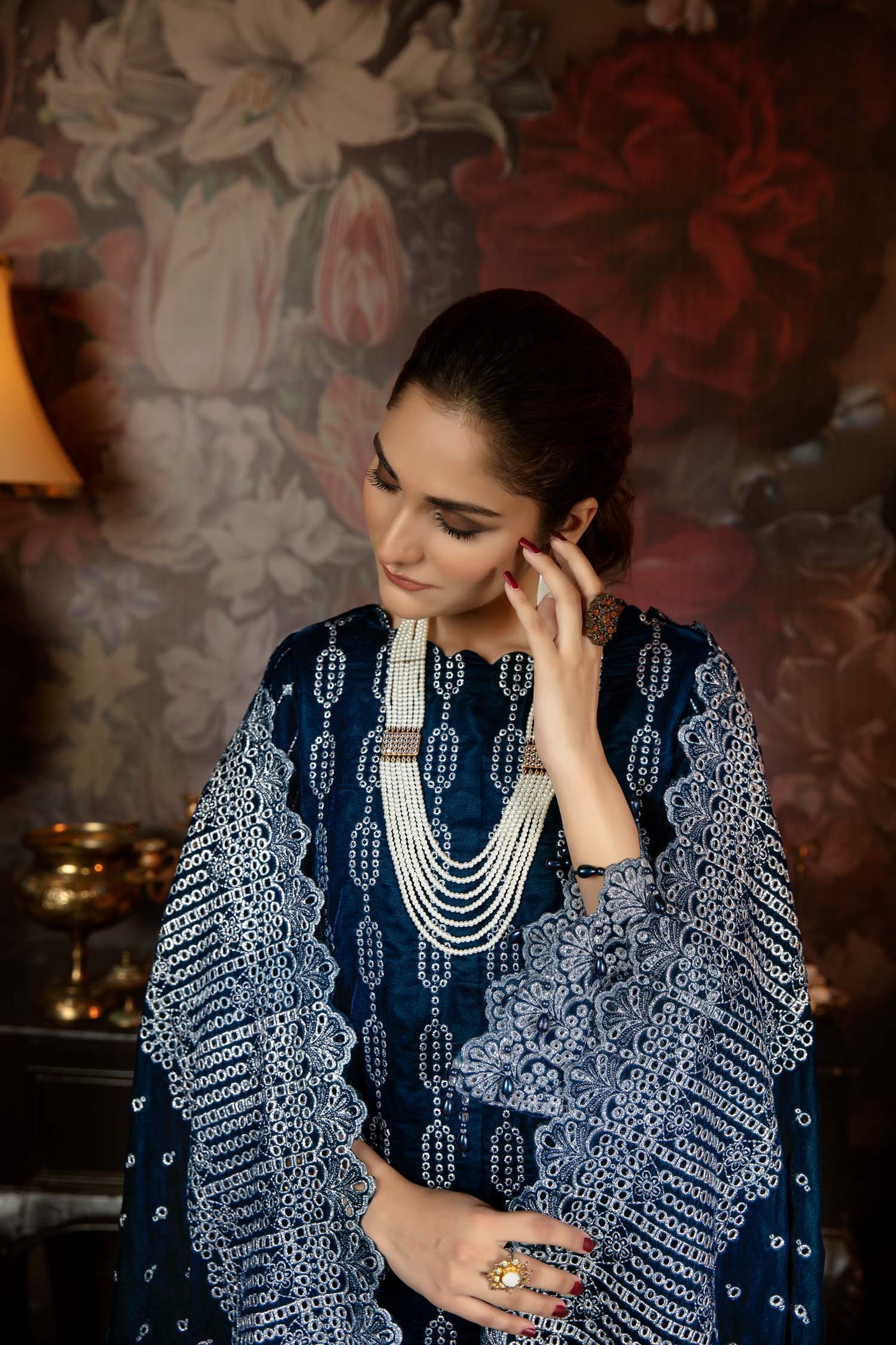 Aster Blaze - Embroidered Velvet 3PC Stitched