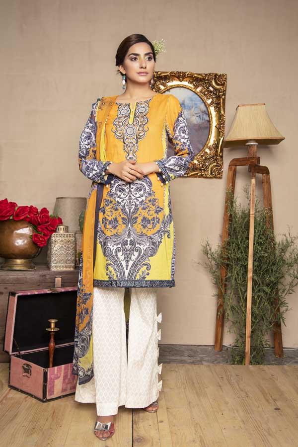 CREAM CAN LAWN STITCHED SHIRT