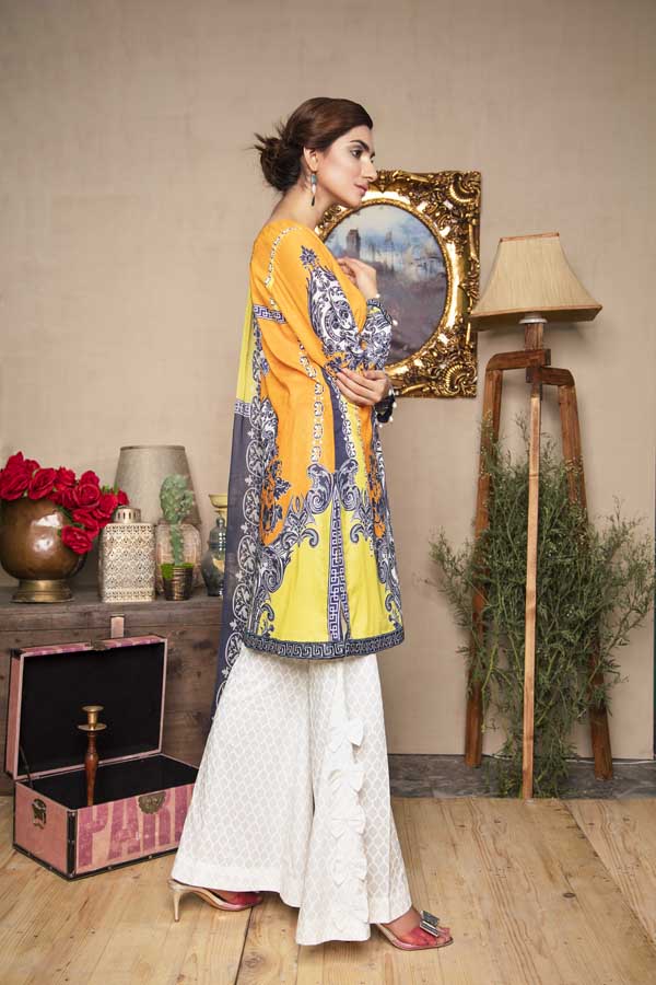 CREAM CAN LAWN STITCHED SHIRT