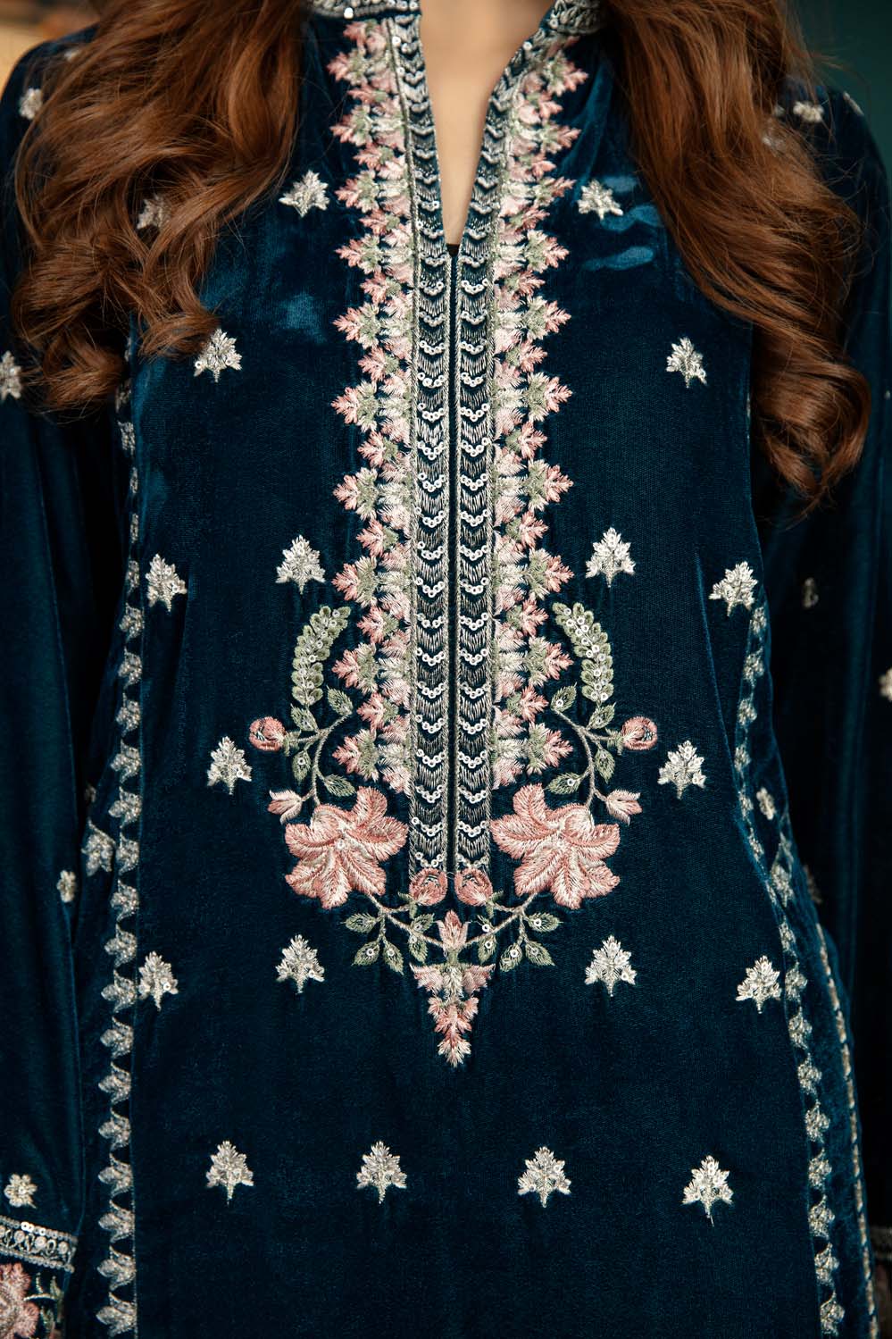 Fiz Night - Stitched Embroidered Velvet 2PC