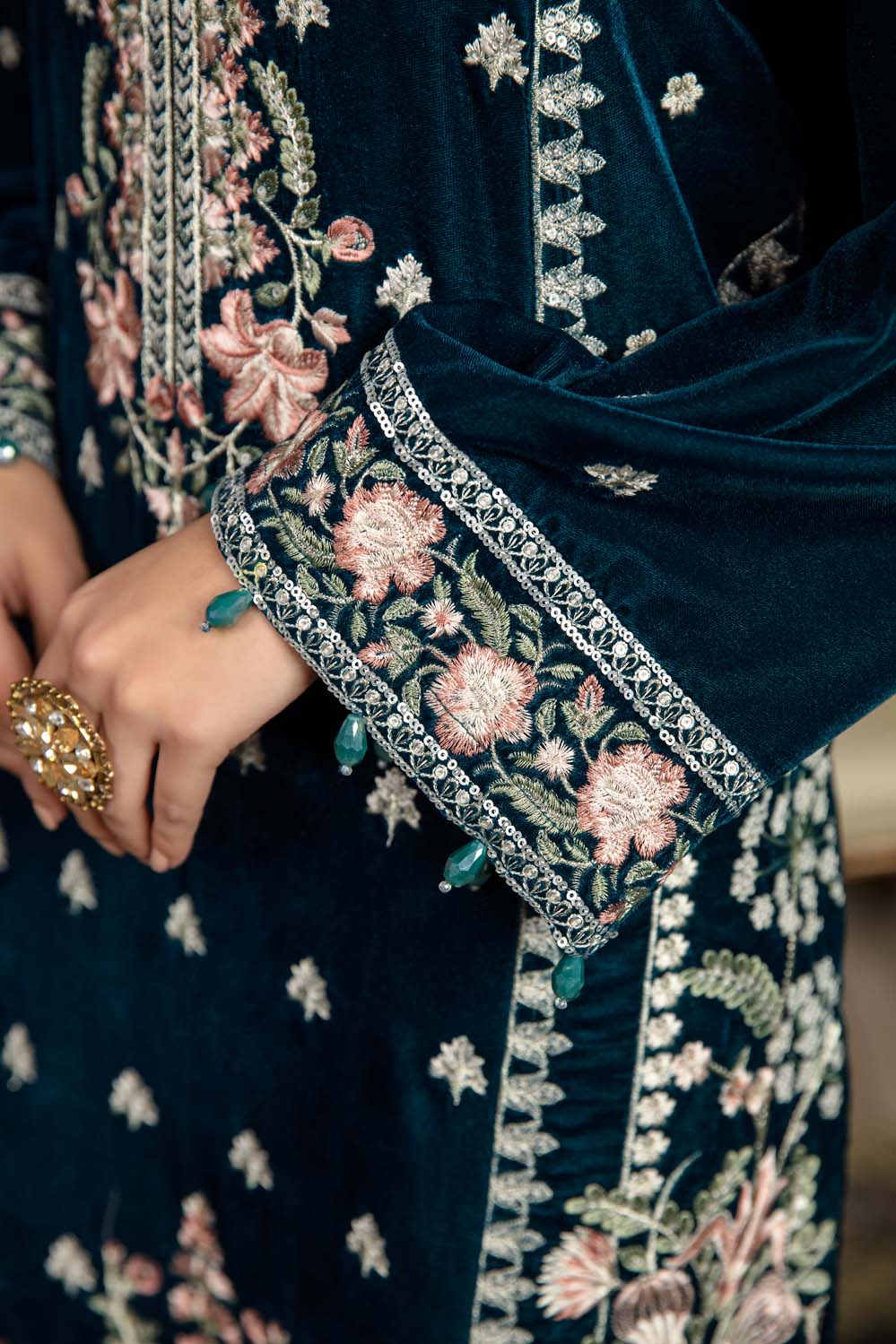 Fiz Night - Stitched Embroidered Velvet 2PC