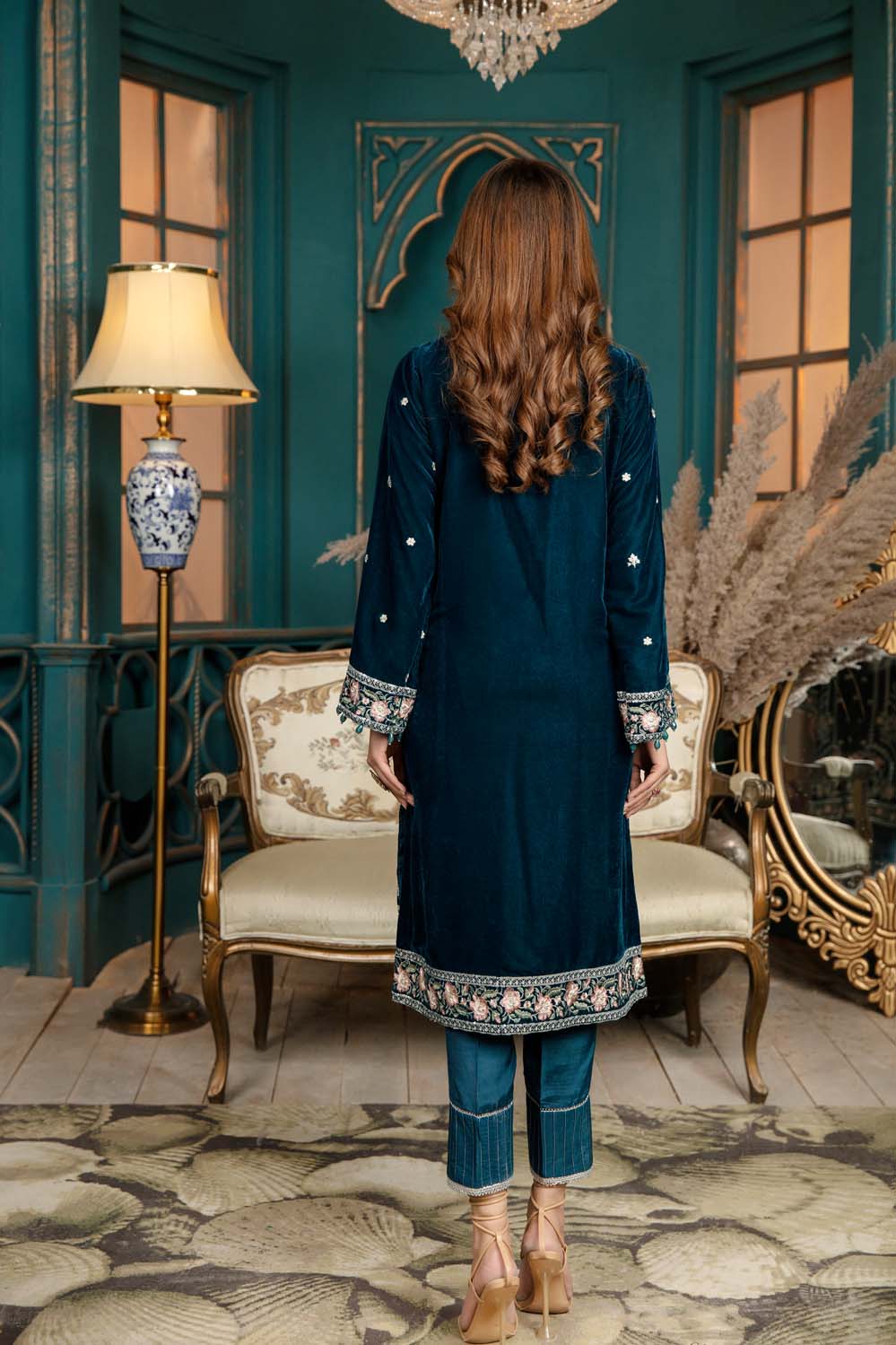 Fiz Night - Stitched Embroidered Velvet 2PC