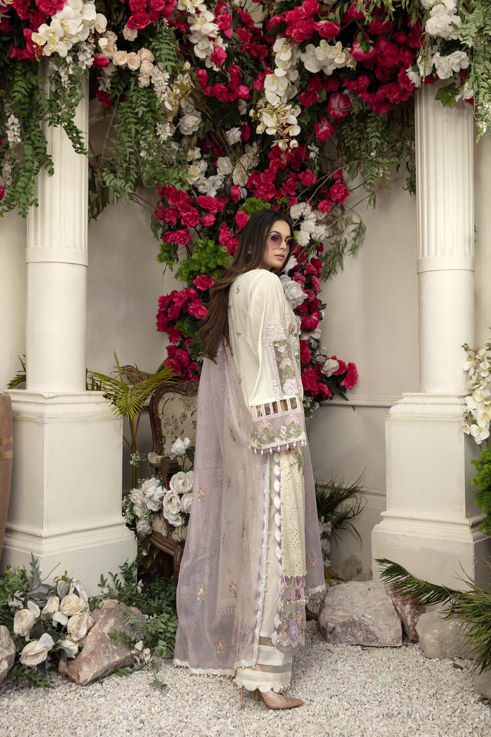 Mintcream - Schiffli Embroidered Lawn (3PC)