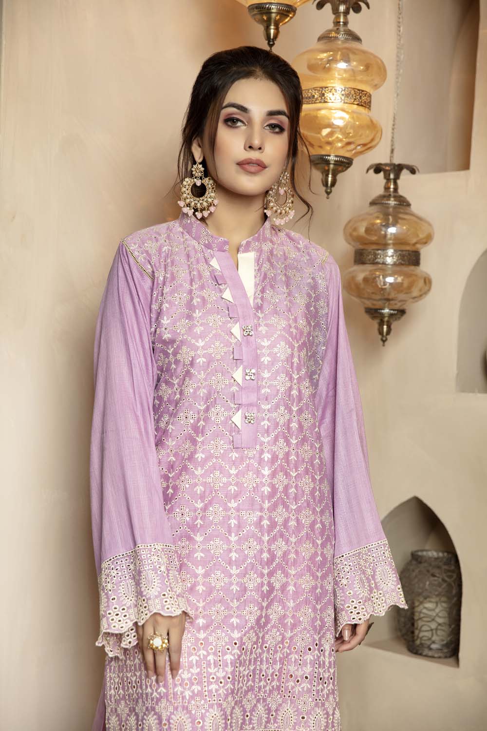 We Peep - Embroidered Chikankari Stitched Kurti