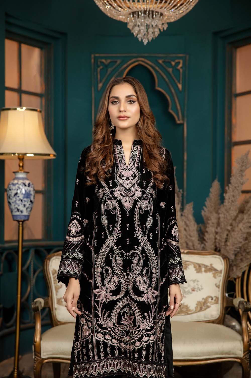 Harvid - Stitched Embroidered Velvet 2PC