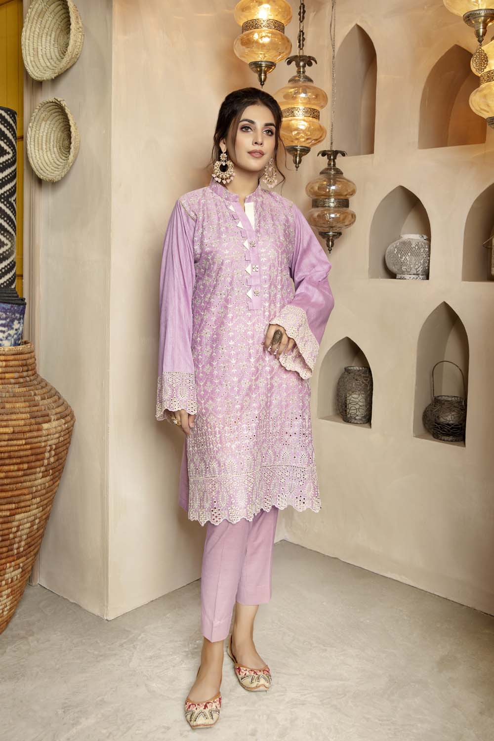 We Peep - Embroidered Chikankari Stitched Kurti