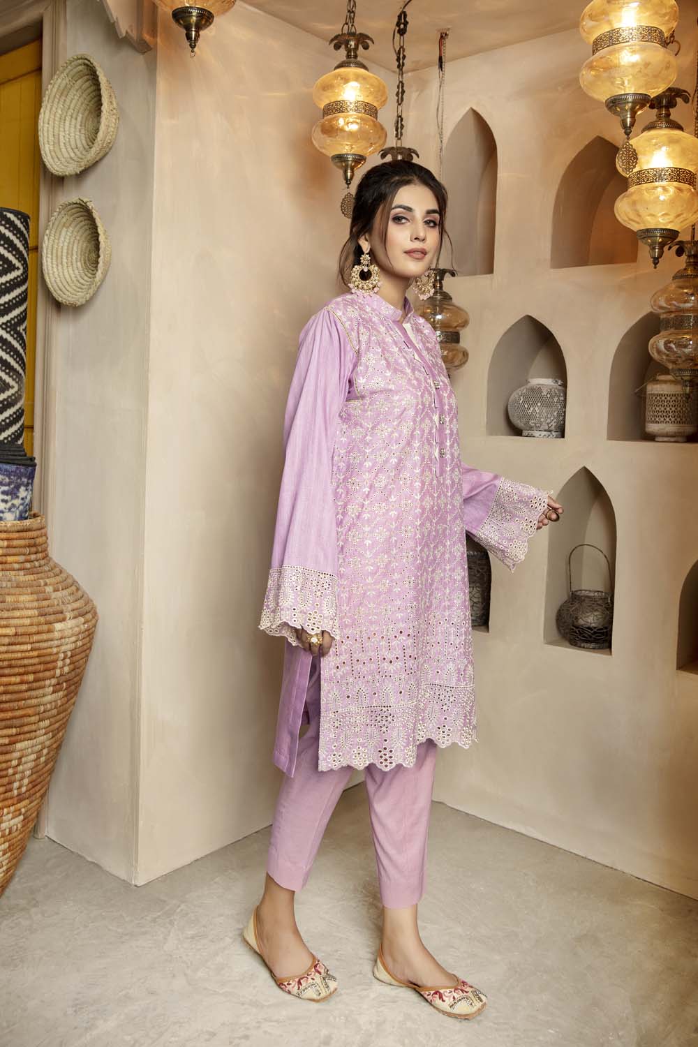 We Peep - Embroidered Chikankari Stitched Kurti