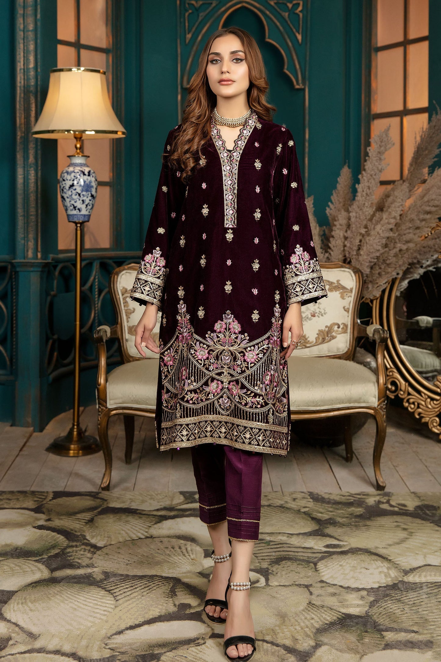 Fresh Joy - Stitched Embroidered Velvet 2PC