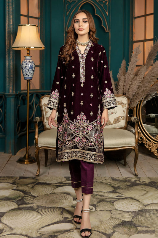 Fresh Joy - Stitched Embroidered Velvet 2PC