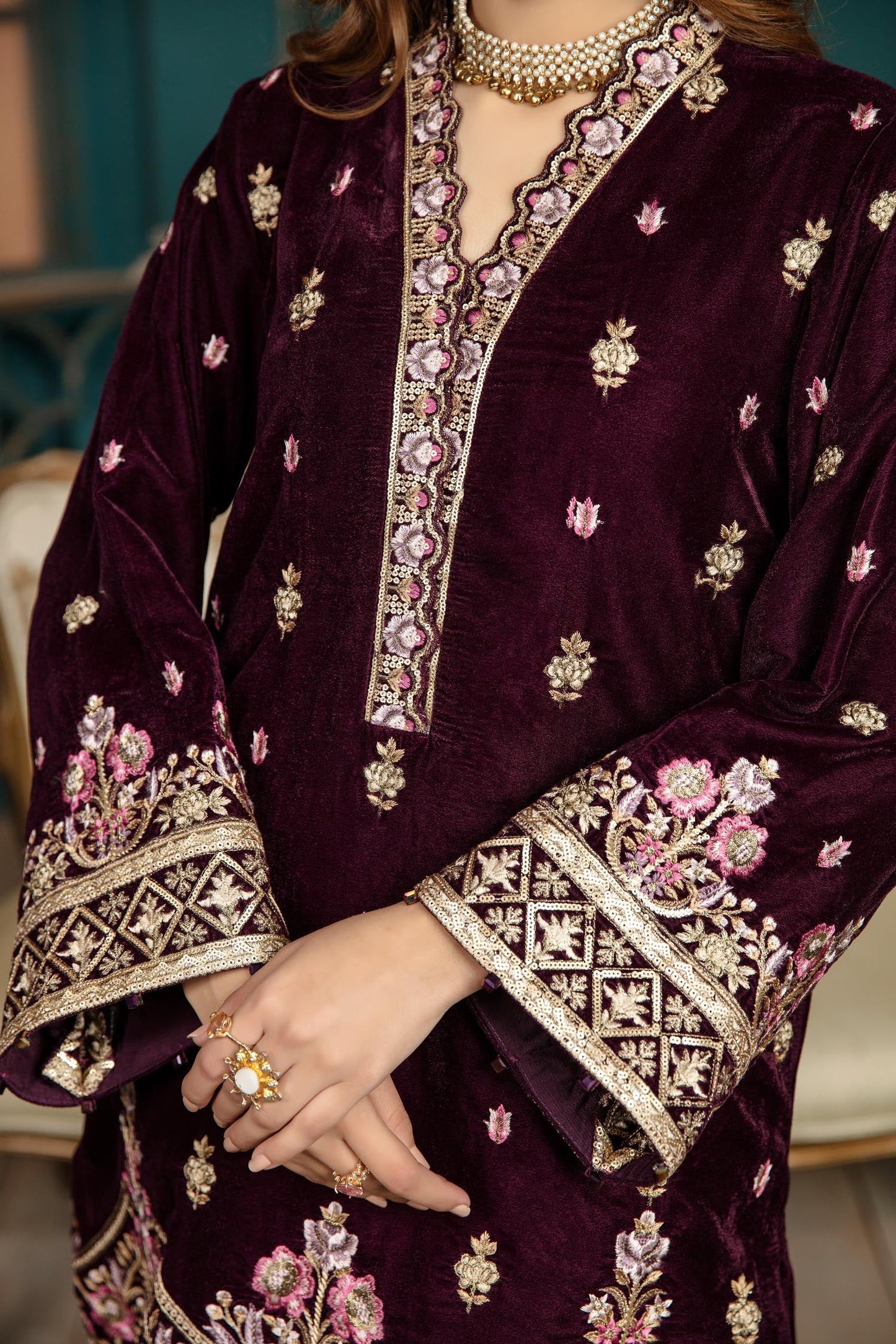 Fresh Joy - Stitched Embroidered Velvet 2PC