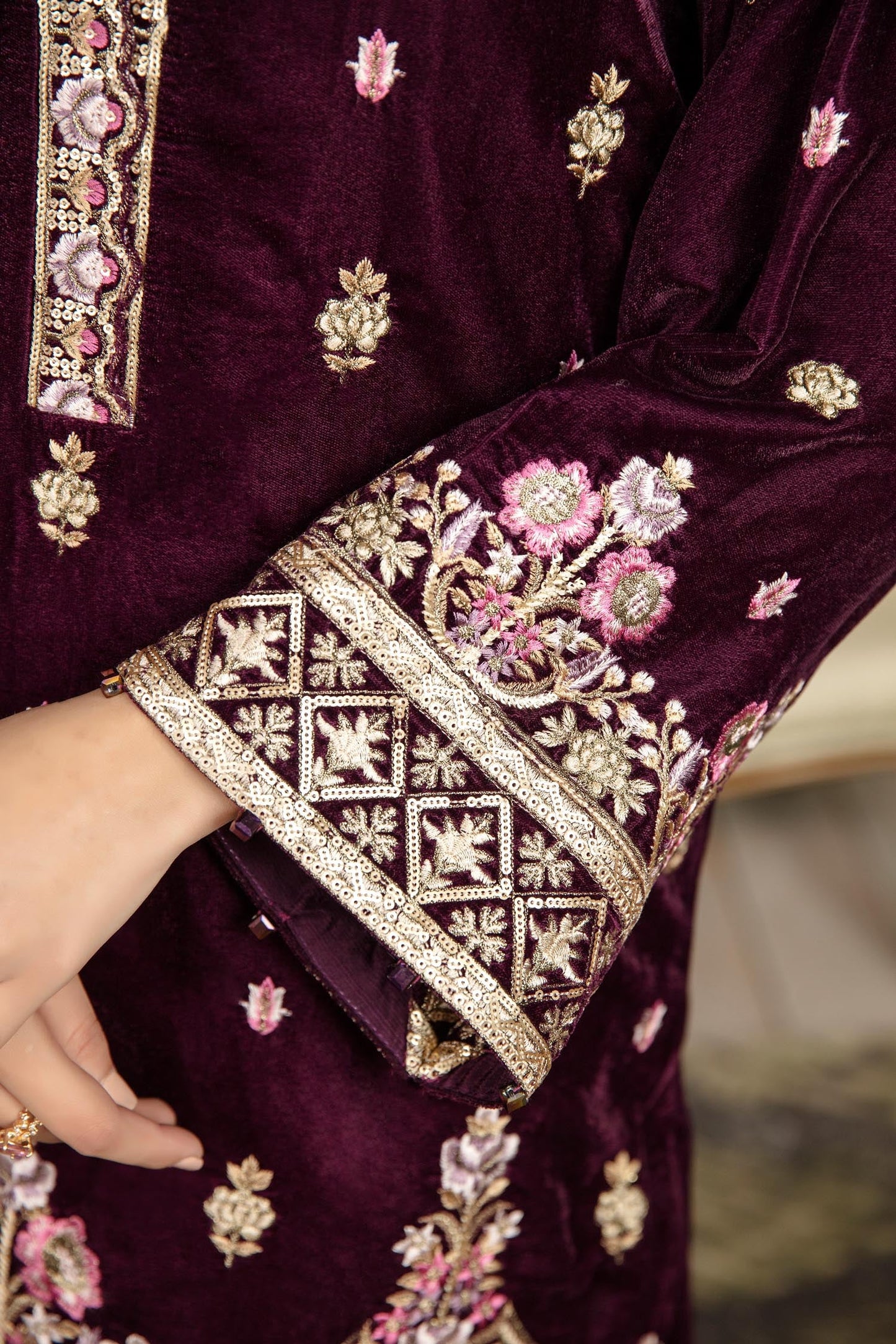 Fresh Joy - Stitched Embroidered Velvet 2PC