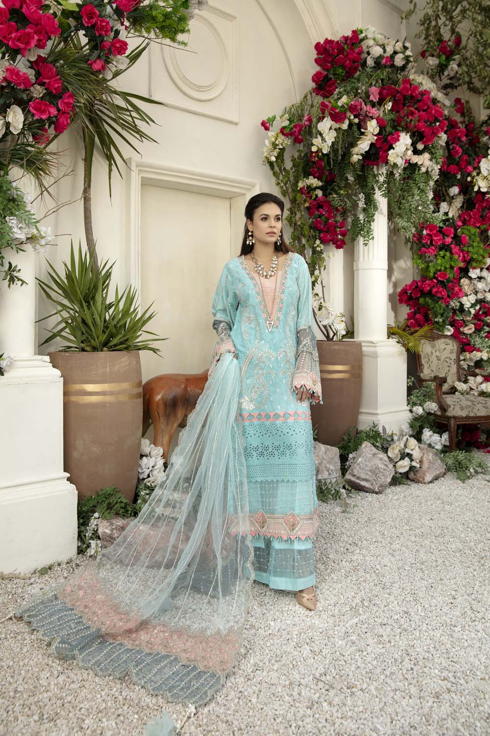 Drazzle - Schiffli Embroidered Lawn (3PC)