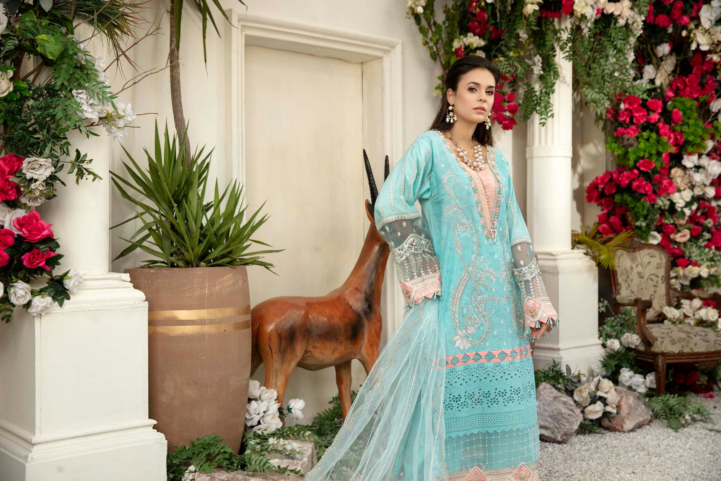 Drazzle - Schiffli Embroidered Lawn (3PC)