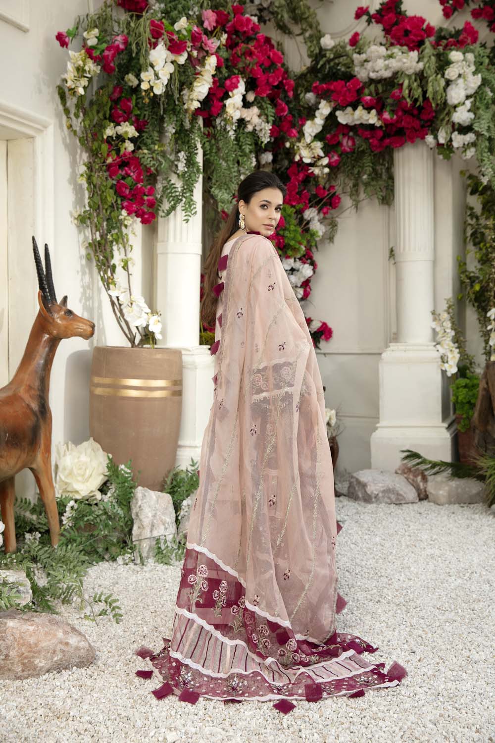 Cameo pink - Schiffli Embroidered Lawn (3PC)