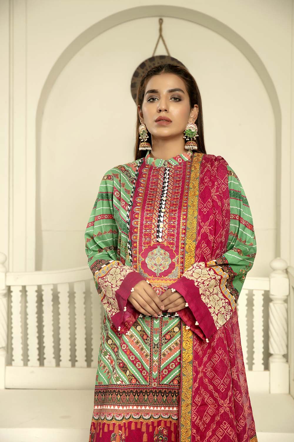 Harliquin - Digital Printed & Embroidered Lawn