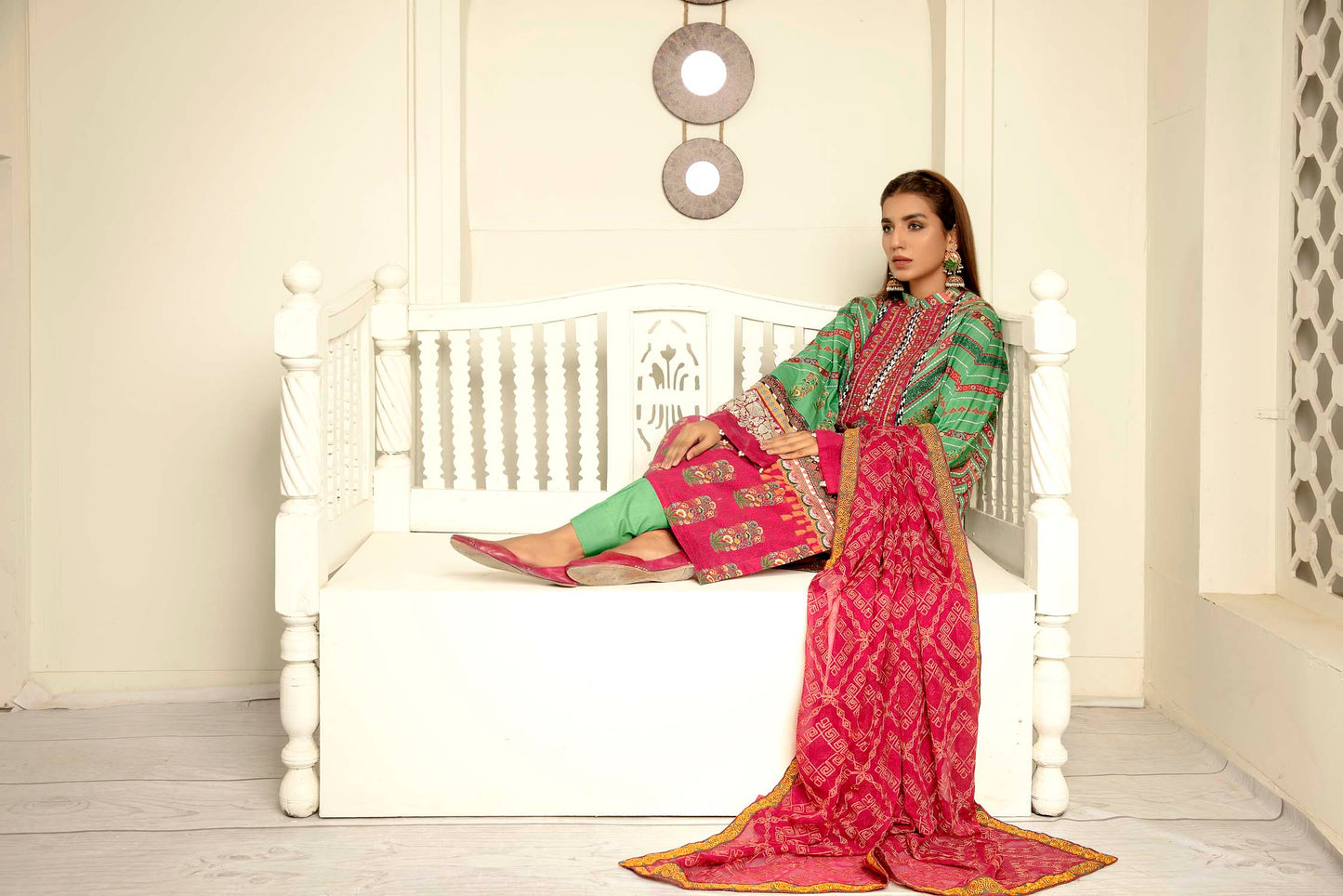 Harliquin - Digital Printed & Embroidered Lawn