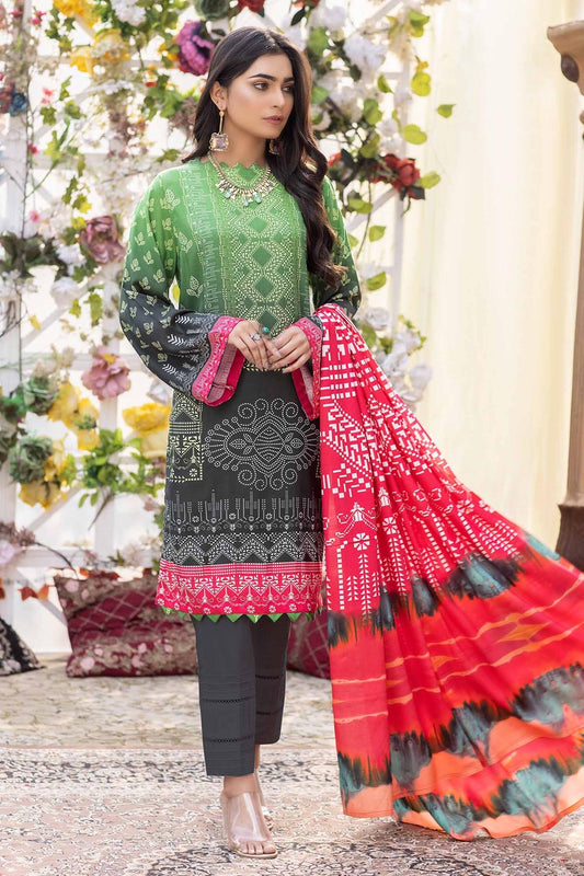 Hazel Green - Digital Printed Linen