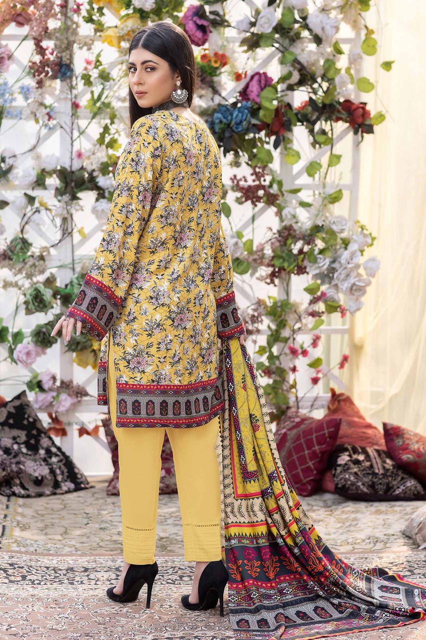 Fresh Lime - Stitched Digital Printed Linen 3PC