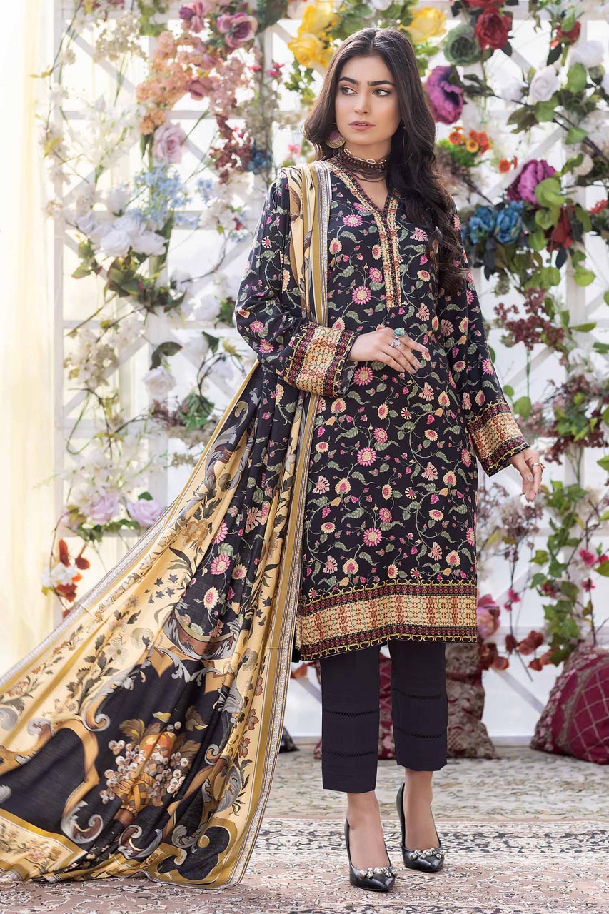 Coral Tree - Stitched Digital Printed Linen 3PC