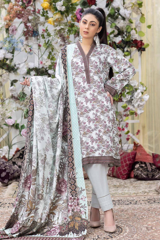 Rose Quartz - Stitched Digital Printed Linen 3PC