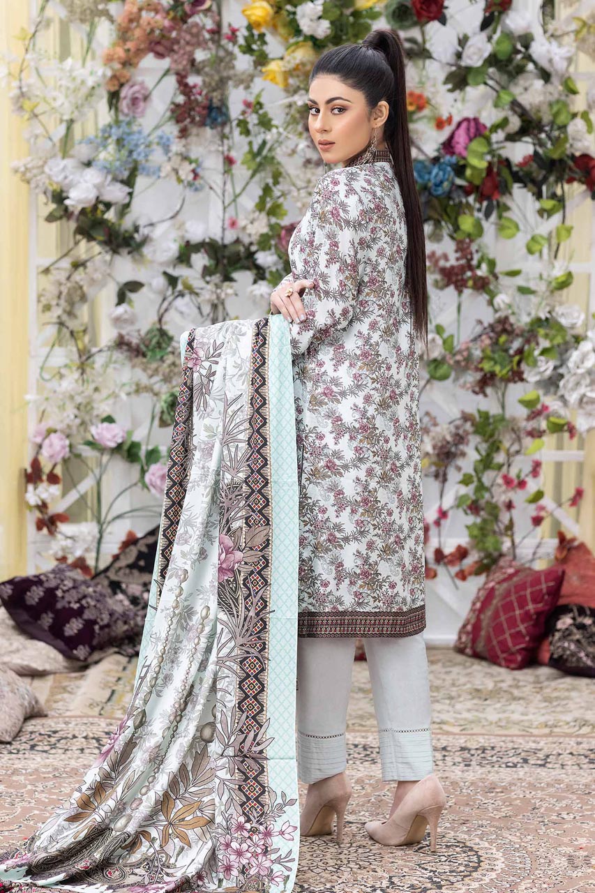 Rose Quartz - Stitched Digital Printed Linen 3PC