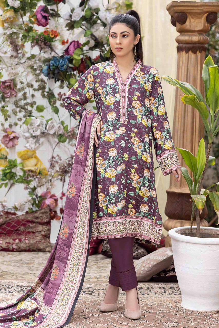 Rislin - Stitched Digital Printed Linen 3PC