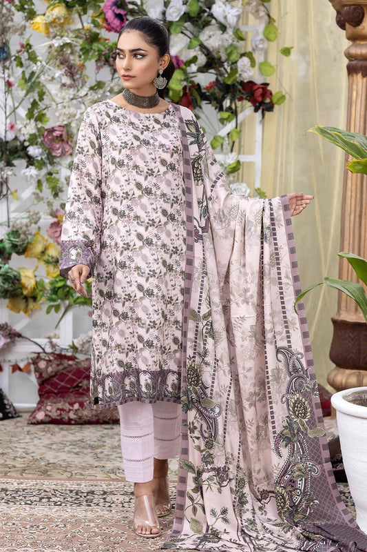 Firmly - Stitched Digital Printed Linen 3PC