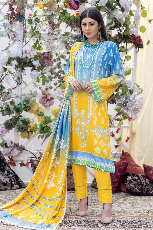 Pale Cerulean - Digital Printed Linen