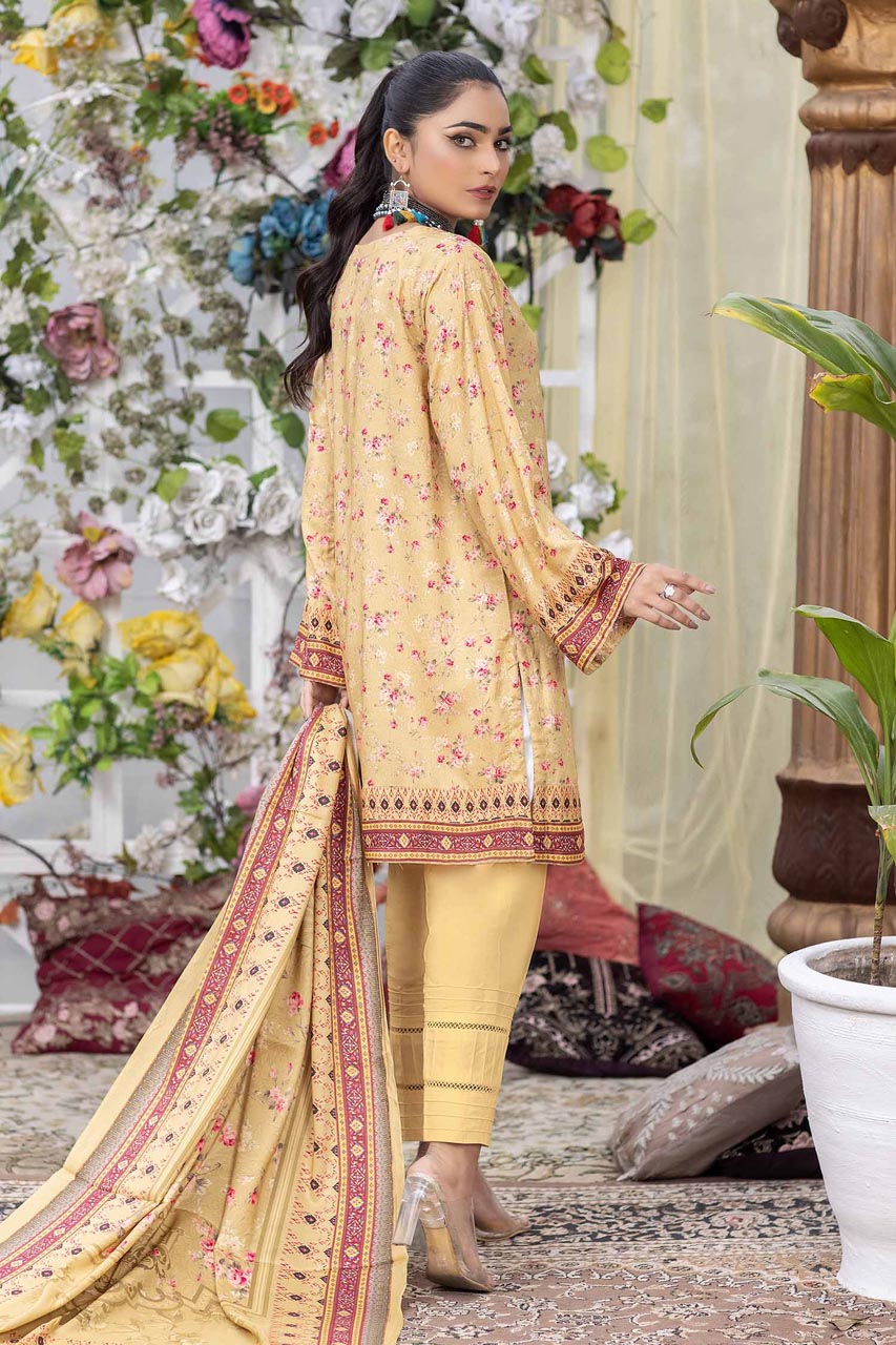 Larmin  - Stitched Digital Printed Linen 3PC