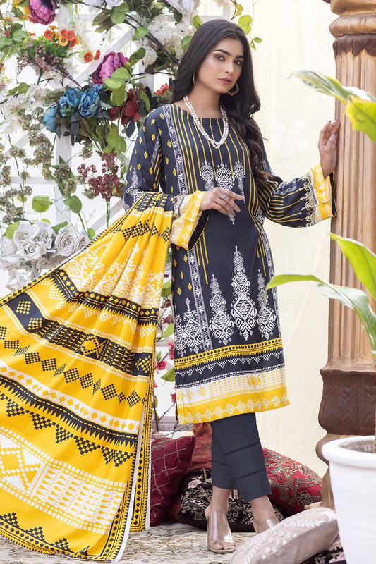 Gondola - Stitched Digital Printed Linen 3PC