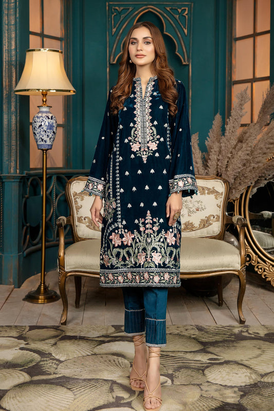 Fiz Night - Stitched Embroidered Velvet 2PC