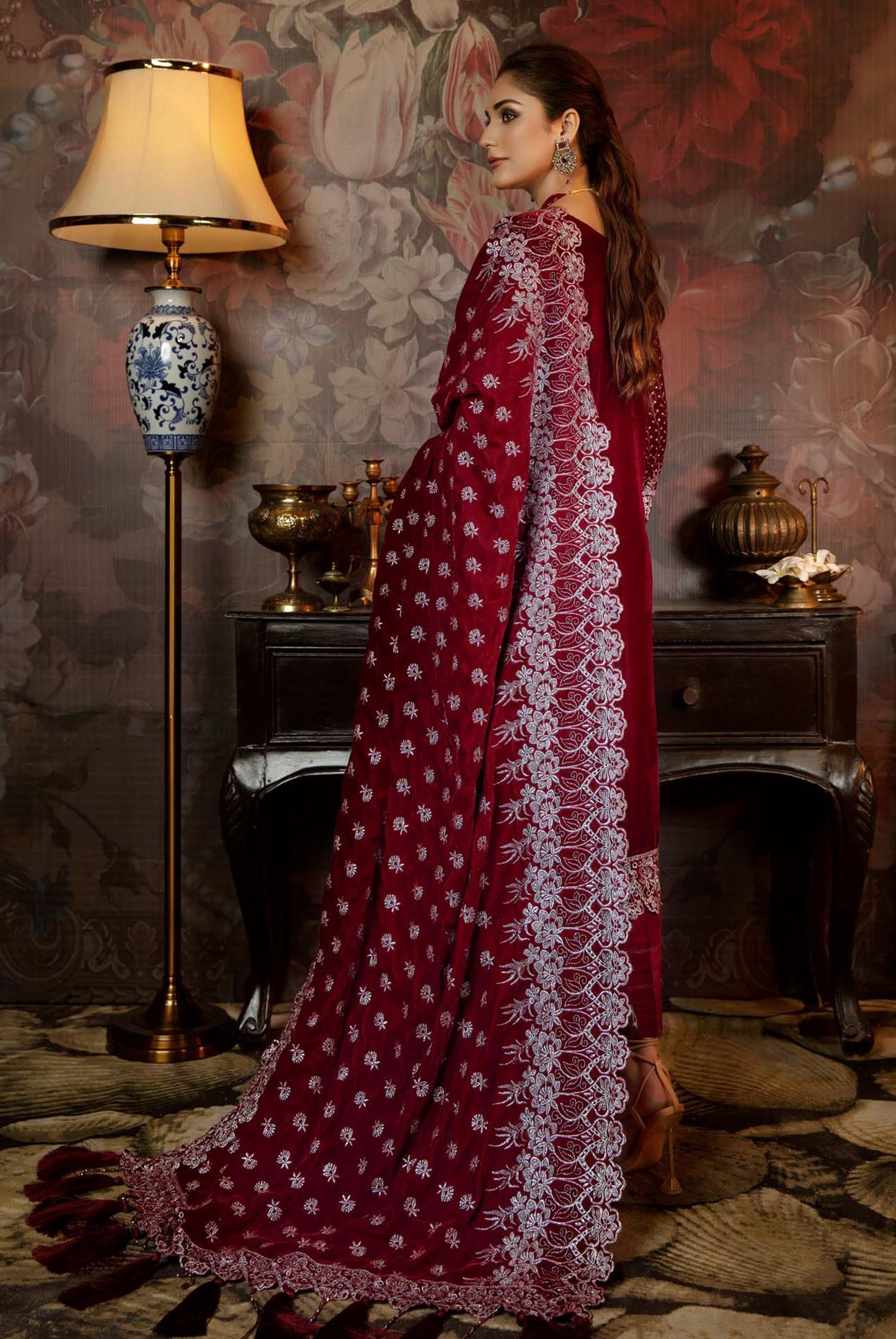 Marish - Embroidered Velvet 3PC Stitched