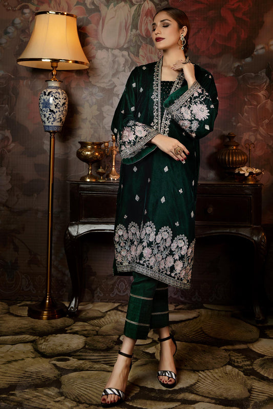 Florian - Embroidered Velvet 2PC Stitched