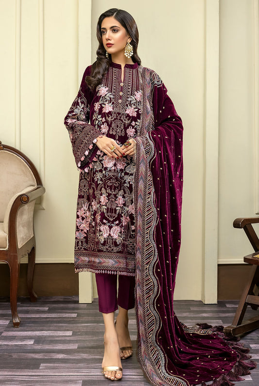 Calendula - Embroidered Velvet 3PC