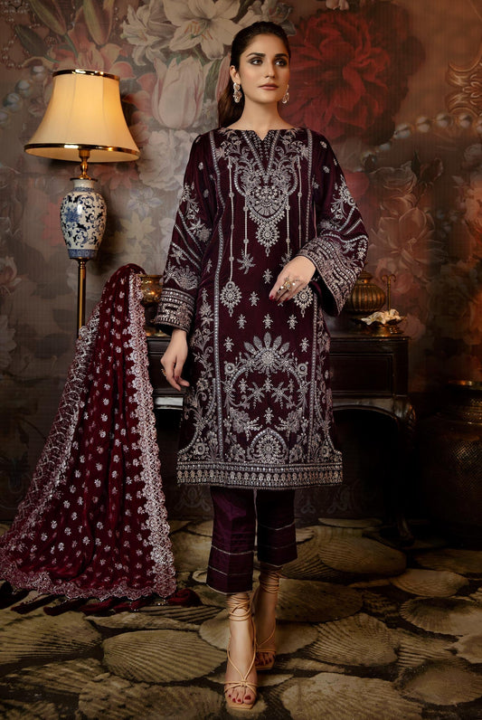 Jecht - Embroidered Velvet 2PC Stitched