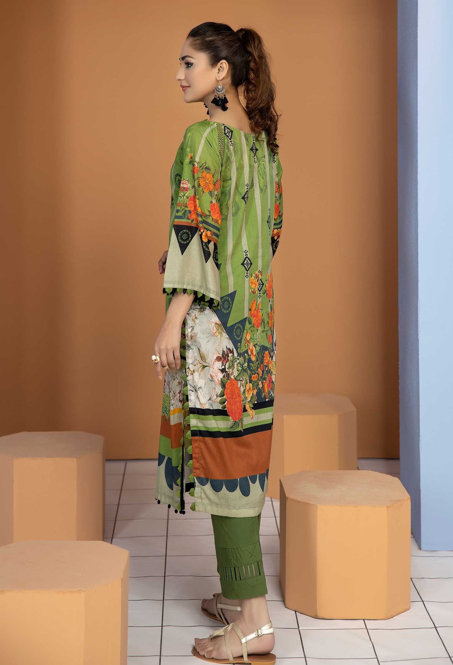 Flory Tree - Unstitch Lawn Kurti