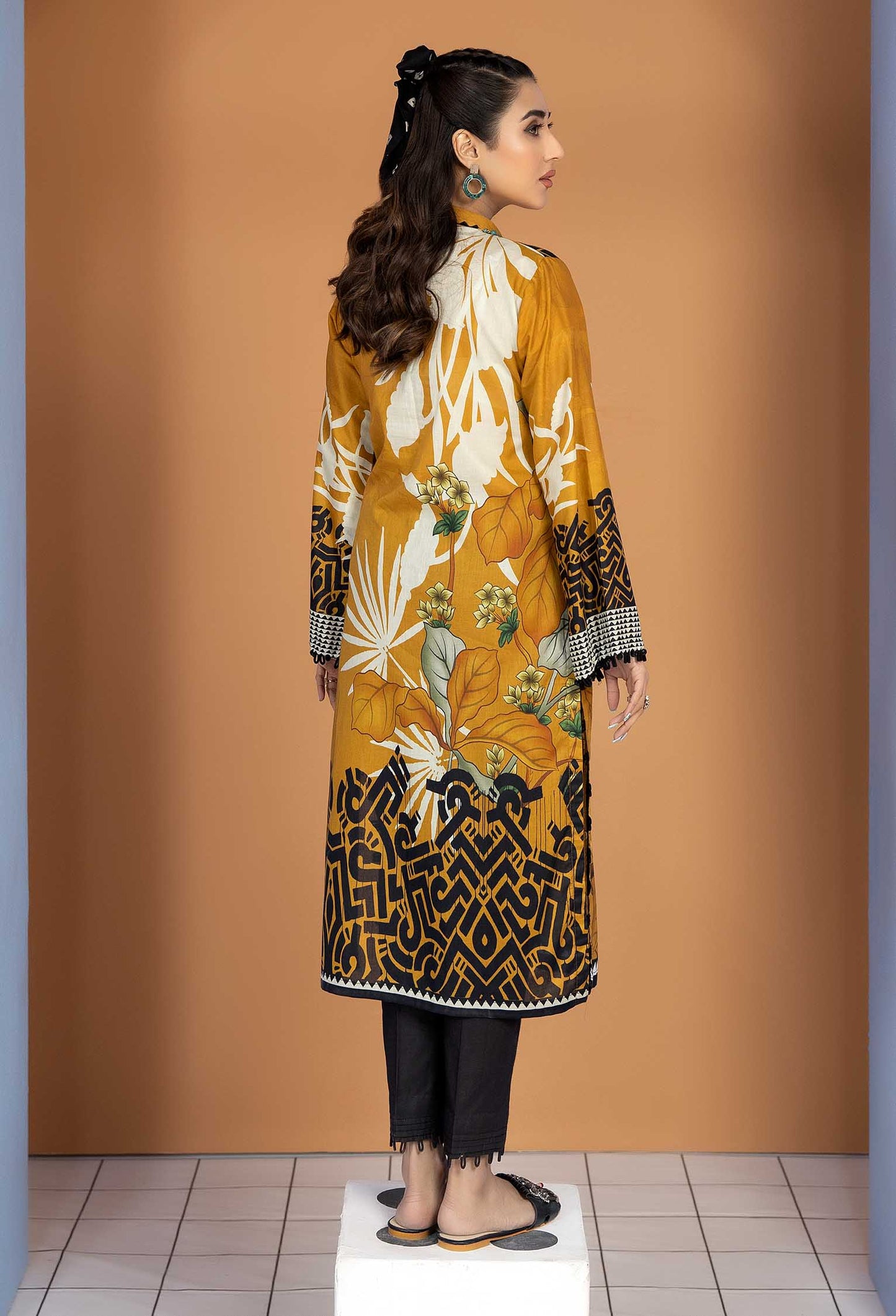 Burning Flare - Unstitch Lawn Kurti