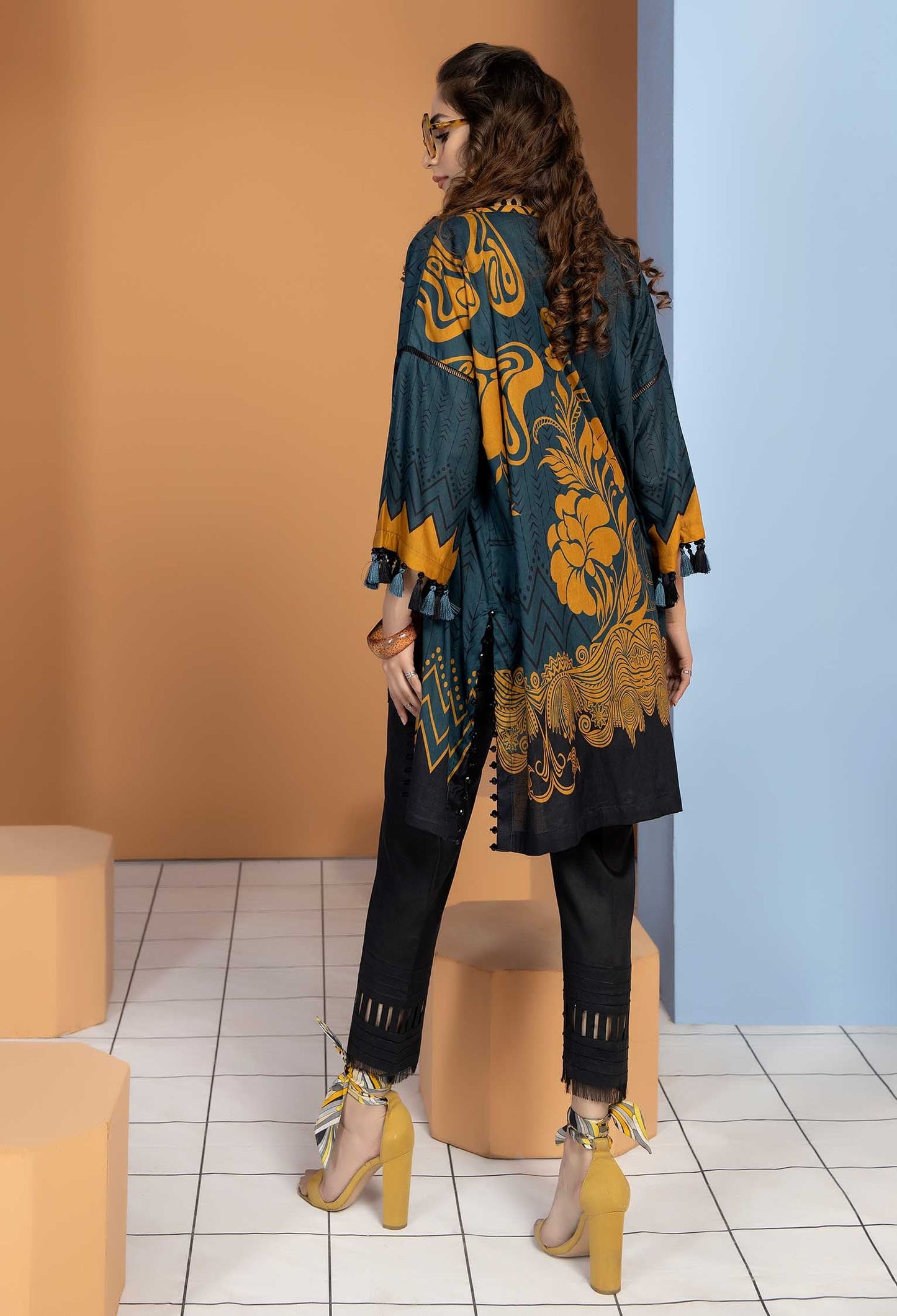 Durbey - Unstitch Lawn Kurti