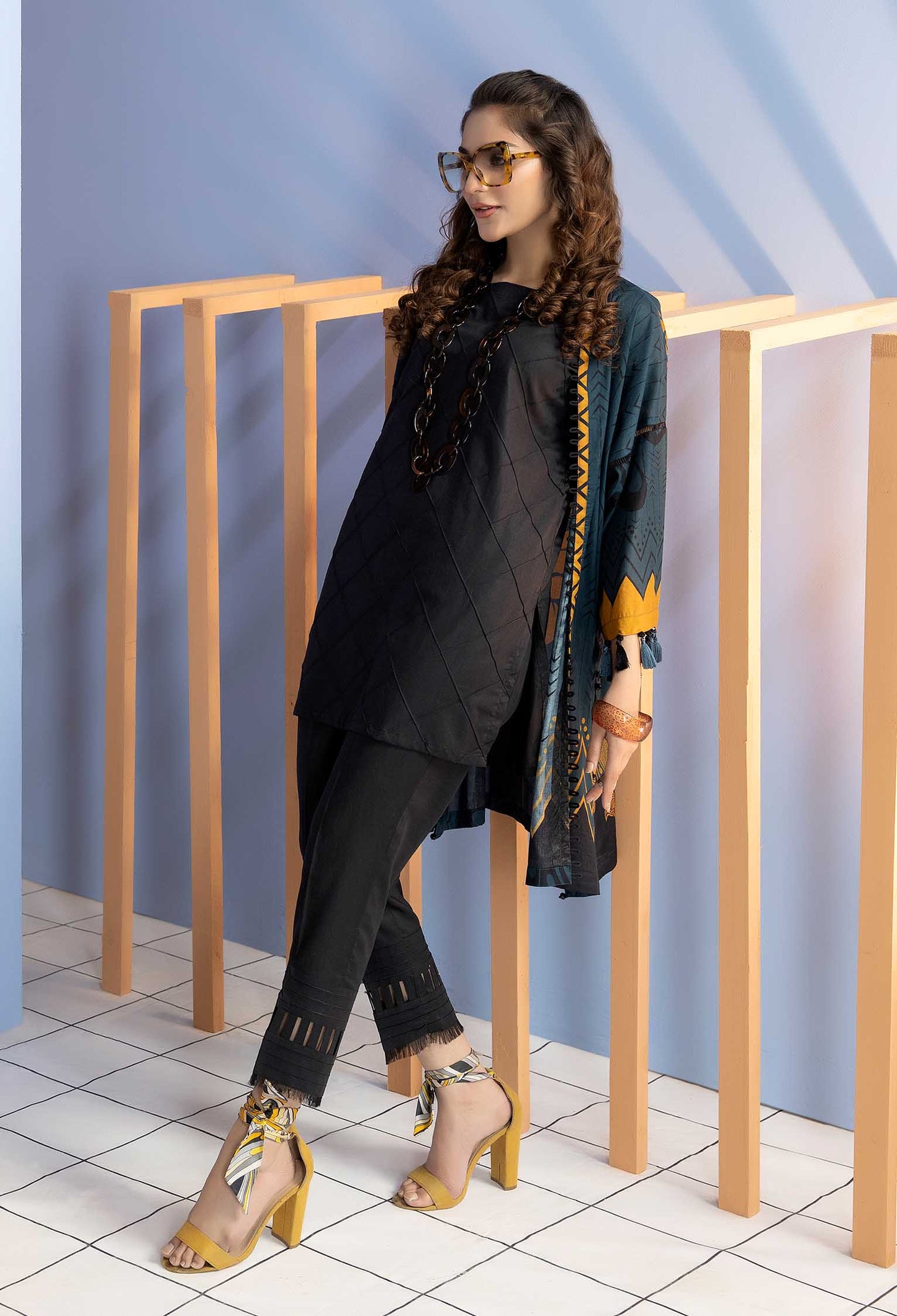 Durbey - Unstitch Lawn Kurti