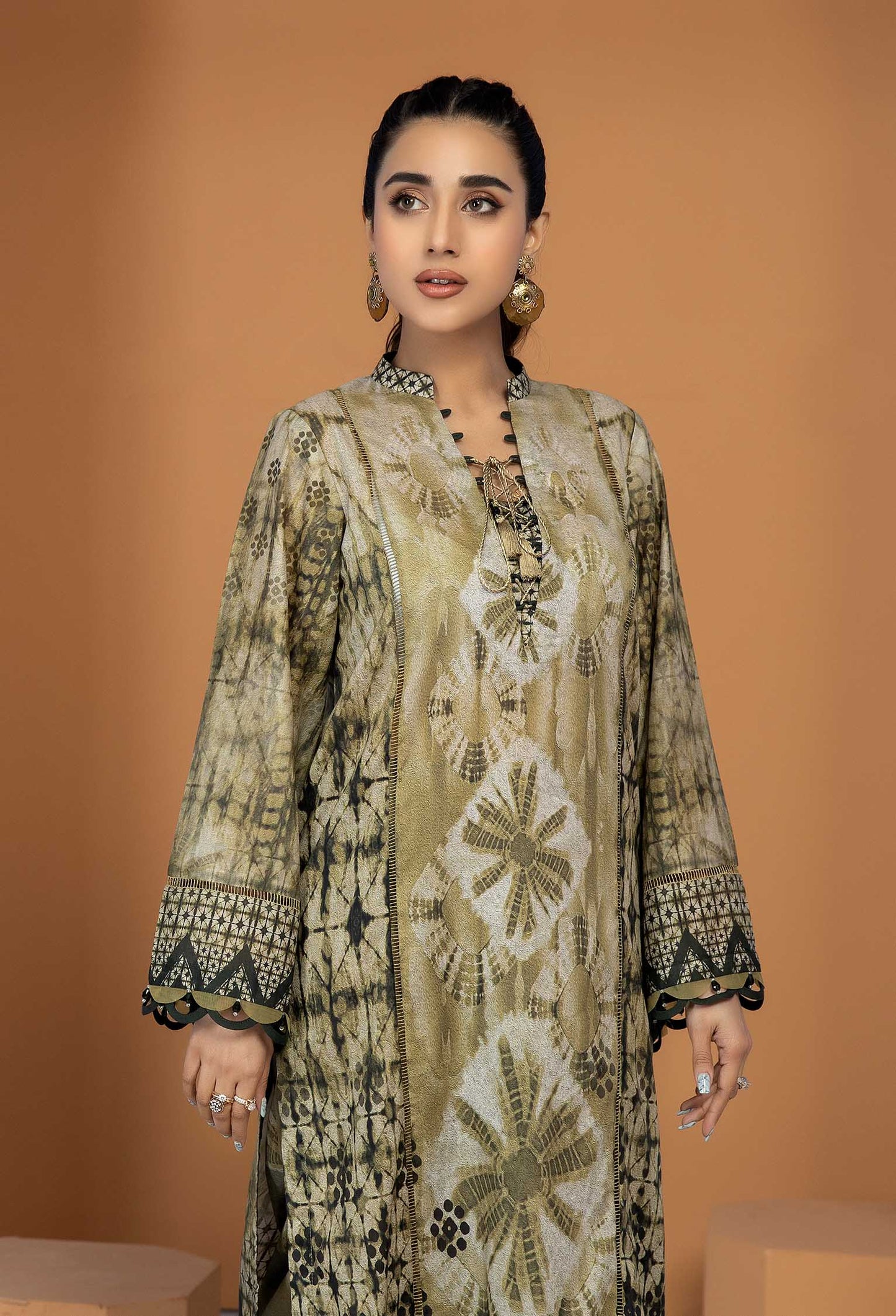 Fine Sand - Unstitch Lawn Kurti