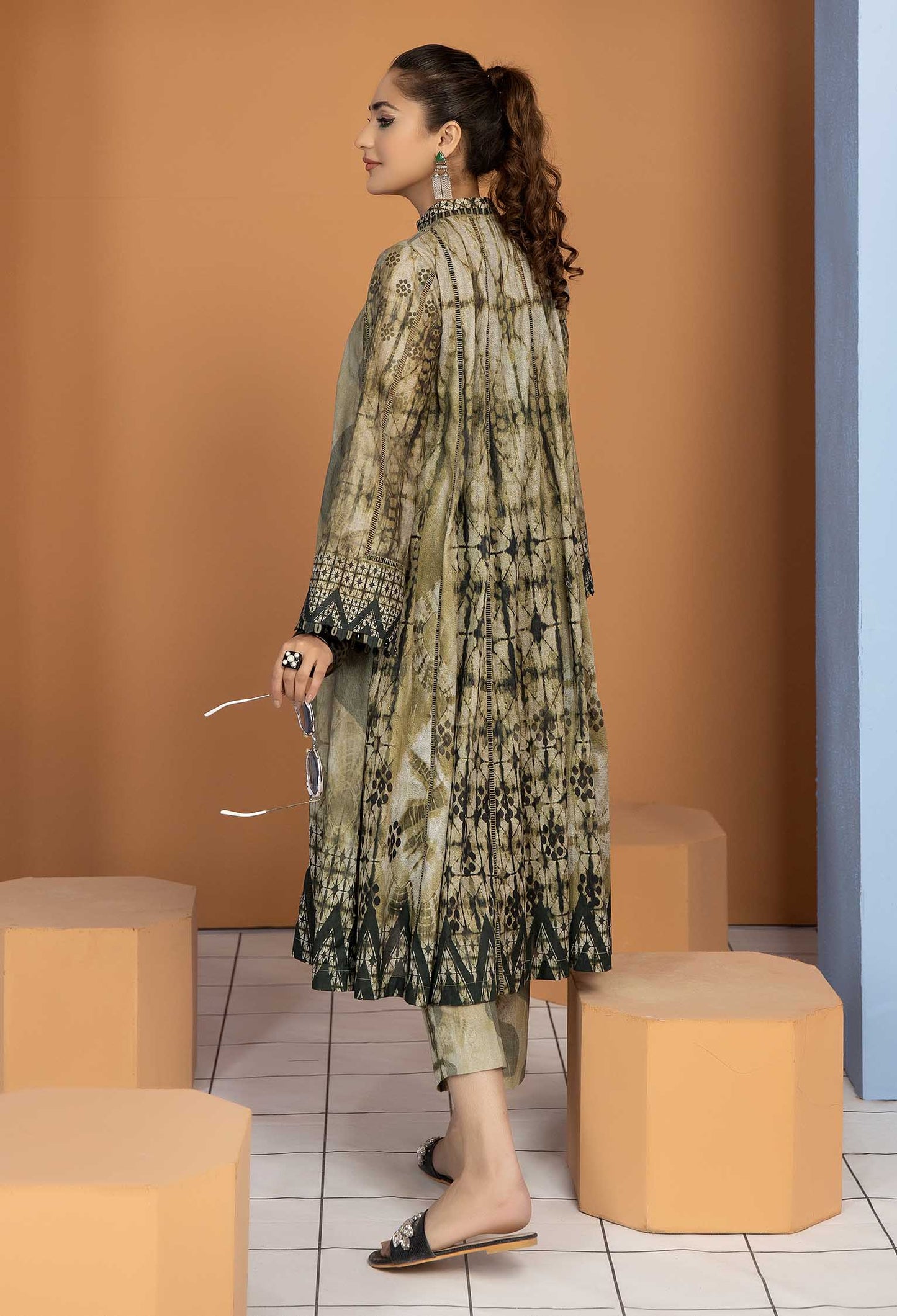 Fine Sand B - Unstitch Lawn Kurti
