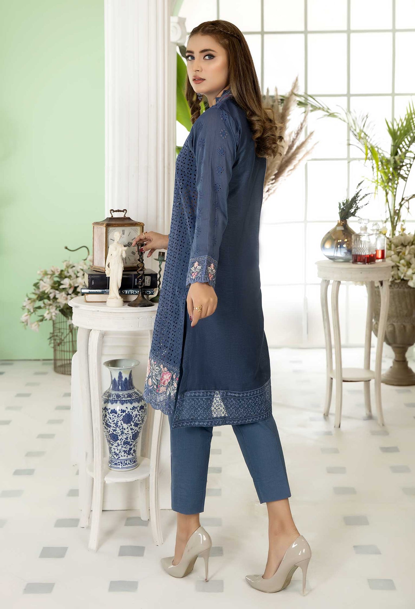 Molish - Embroidered Stitch Chikankari Shirt