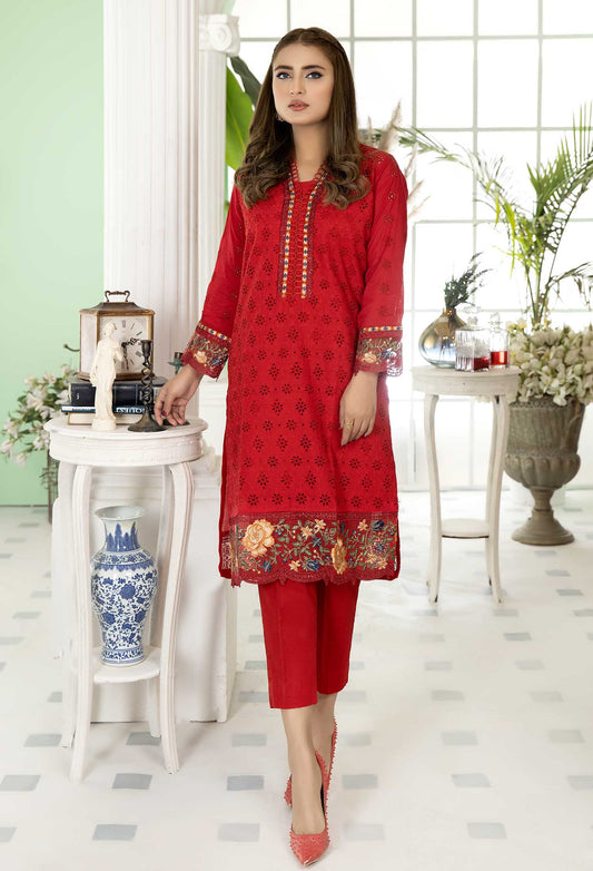 Razzle Berry - Embroidered Stitch Chikankari Shirt