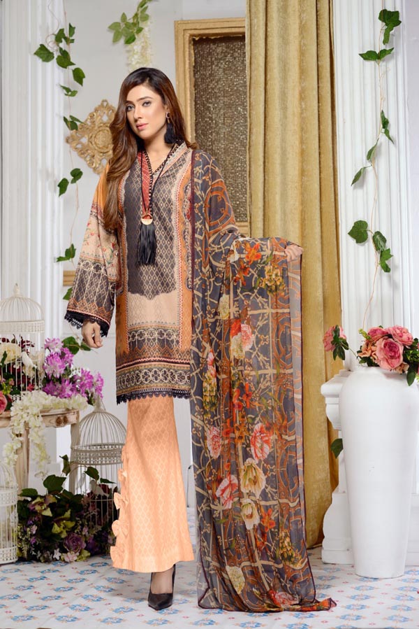 Columbine - Digital Printed Jacquard Lawn