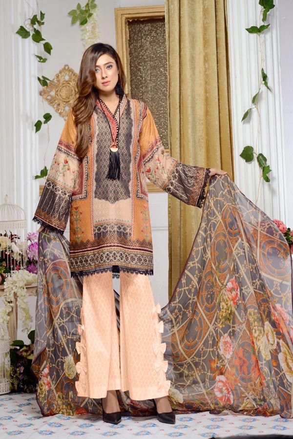 Columbine - Digital Printed Jacquard Lawn