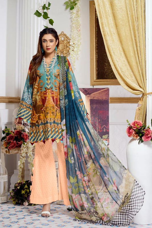 Balloon Flower - Digital Printed Jacquard Lawn