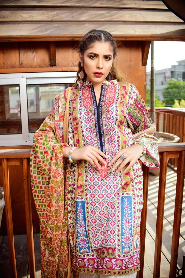 Cairngorm - Printed and Embroidered Lawn