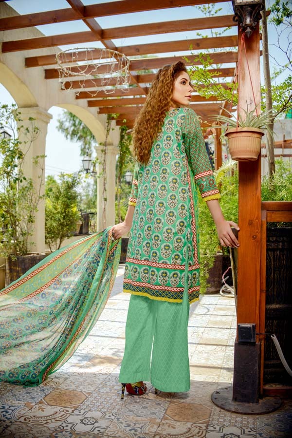 Cyanite - Printed and Embroidered Lawn